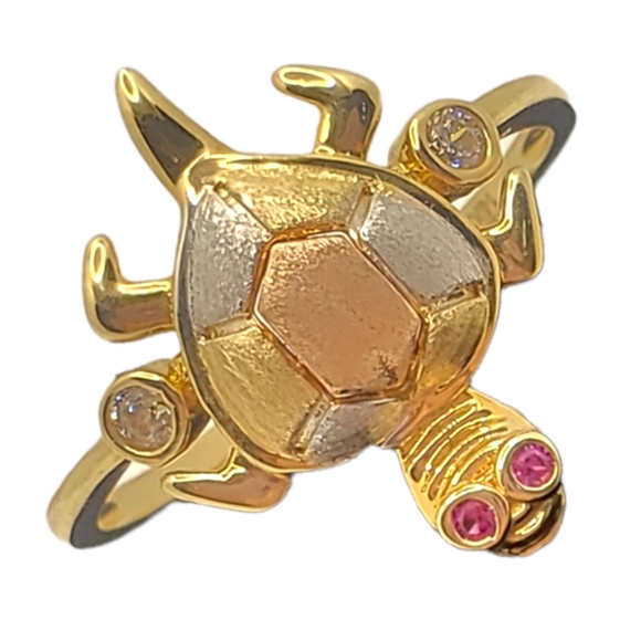 14k solid Gold Turtle Rings size 8 - Picture 2 of 15